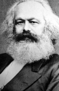 Karl Marx, saksalainen poliittinen, sosiaalinen ja talousteoreetikko, 1800-luku tekijältä Unbekannt