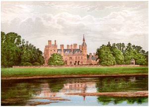 Kelham Hall, Nottinghamshire, Manners-Suttonin perheen koti, vuodelta 1880 tekijältä Unbekannt
