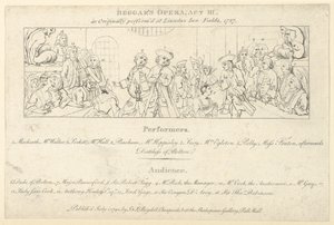 Avain esiintyjien ja yleisön kanssa: The Beggars Opera, 1. heinäkuuta 1790, 1. heinäkuuta 1790. tekijältä Unbekannt