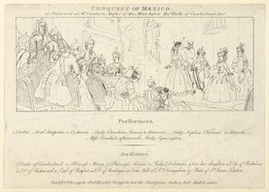 Avain esiintyjien luettelolla: Intian keisari tai Meksikon valloitus..., 1. helmikuuta 1791. tekijältä Unbekannt