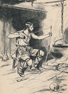 Kuningas Alfred unohtaa kakut, vuodelta 1907 tekijältä Unbekannt