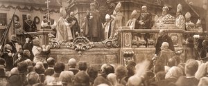 Kuningas Kaarle IV vannoi kruunausvalansa Budapestissa 30. joulukuuta 1916 1916. tekijältä Unbekannt