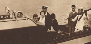 Kuningas Edward palaa jahtilleen Rabin saarelta, 1937 tekijältä Unbekannt