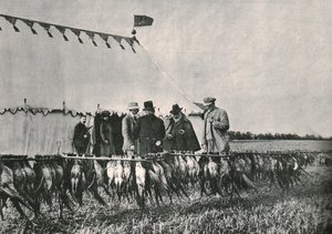 Kuningas Edward VII tarkastamassa laukkua Sherborne Estatessa, 1902, 1910. tekijältä Unbekannt