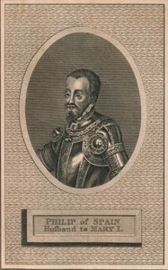 Espanjan kuningas Philip II, kuningatar Maria I:n aviomies, 1793 tekijältä Unbekannt