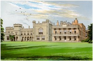 Knowsley Hall, Lancashire, Earl of Derbyn koti, vuodelta 1880 tekijältä Unbekannt