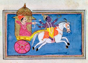 Krishna, hindujumala, Vishnun avatar, 1600-luku tekijältä Unbekannt