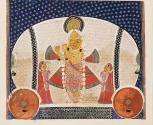 Krishna Shrinathjina soittamassa huilua, 1900-luvun alku tekijältä Unbekannt