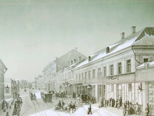 Kuznetsky Most, Moskova, Venäjä, 1840-luku. tekijältä Unbekannt