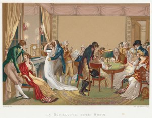 La Bouillottea esittävät naiset ja herrat, Ranska, 1804-1814 tekijältä Unbekannt