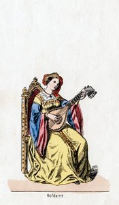 Odottajarouva, pukusuunnittelu Shakespearen näytelmään, Henry VIII, 1800-luku tekijältä Unbekannt