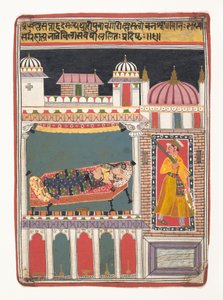 Lalit Ragini: Folio ragamala-sarjasta Garland of Musical Modes, n. 1680-90. tekijältä Unbekannt