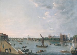 "Lambeth Palace from Horseferry", c1750 tekijältä Unbekannt