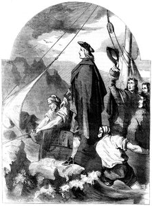 Chevalier de St Georgen laskeutuminen Skotlannissa, 1715, 1800-luku tekijältä Unbekannt