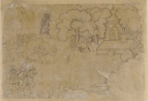 Maisema Neitsyt Marian hahmolla, 1600-luku. tekijältä Unbekannt