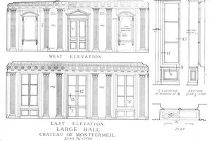 Suuri sali, Chateau of Montfermeil, Pariisi, 1924 tekijältä Unbekannt