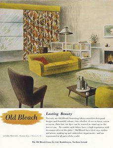Lasting Beauty - Old Bleach Linen Co:n mainos, vuodelta 1945 tekijältä Unbekannt