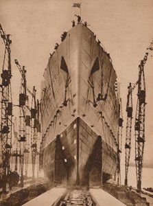 Cunard-valtamerilaivan Queen Mary laukaisu, 1934 1935. tekijältä Unbekannt