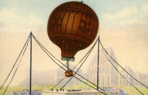 Montgolfier Brothers -ilmapallon laukaisu kesäkuussa 1783, 1932. tekijältä Unbekannt