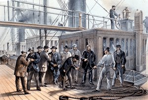Transatlanttisen lennätinkaapelin asennus, 1865 tekijältä Unbekannt