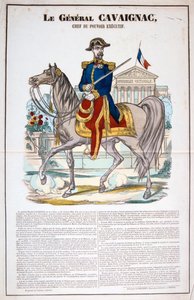 Le General Cavaignac 28 Juin 1848, Ranska. Värillinen litografia. Yksityinen kokoelma tekijältä Unbekannt