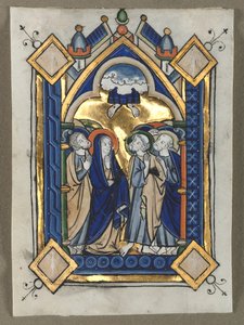 Psalterista leikattu lehti: Ascension, n. 1260. tekijältä Unbekannt
