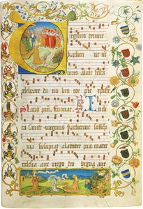 Antifonian lehti Elisabeth von Gemmingenille, n. 1504 tekijältä Unbekannt