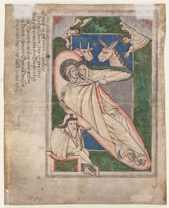 Psalterin lehti: Syntymä verso, 1200-luvun alku. tekijältä Unbekannt