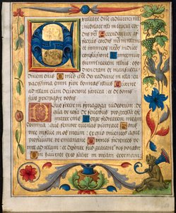 Lehti psalterista ja rukouskirjasta, n. 1524. tekijältä Unbekannt