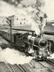 Lähti Budapestistä. Pikajuna lähtee keskusasemalta 1935-36. tekijältä Unbekannt