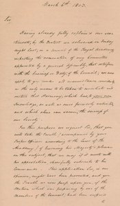 Kirje Benjamin Westille, Kuninkaallisen Akatemian presidentille, 1803 1904 tekijältä Unbekannt