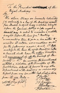 Kirje Benjamin Westille, Kuninkaallisen Akatemian presidentille, 1803 1904 tekijältä Unbekannt