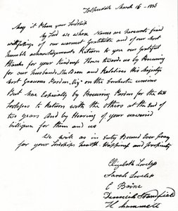Tolpuddle-marttyyrien vaimojen kirjoittama kirje sisäministeri John Russellille 1792-1878, tekijältä Unbekannt