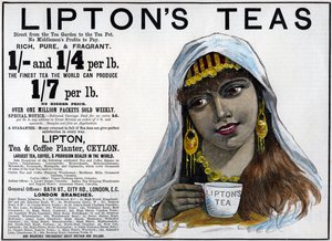 Liptons Teas -mainos, 1893 tekijältä Unbekannt
