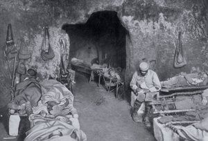Asuintilat ranskalaisessa luolassa, ensimmäinen maailmansota, 1915 tekijältä Unbekannt