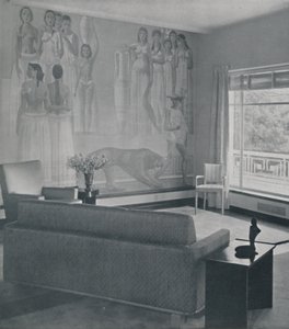 Olohuone Cafritz-asunnossa Georgetownissa, Nr. Washington D.C., 1942 tekijältä Unbekannt