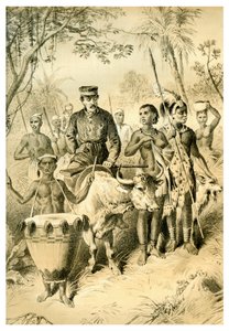Livingstone Weak kuumeesta saattoi Shintes Towniin, n. 1854 1883 tekijältä Unbekannt