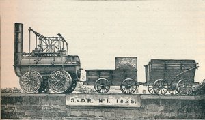 Locomotion no 1, rakennettu Stockton & Darlington Railwaylle, 1825 1906 tekijältä Unbekannt