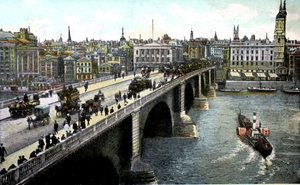 London Bridge After The 1904 Widening, Lontoo, 1900-luku tekijältä Unbekannt