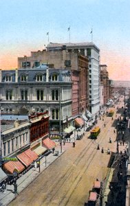 Katse pohjoiseen Third Streetiä pitkin, Portland, Oregon, USA, 1900-luku tekijältä Unbekannt