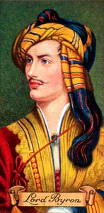 Lord Byron, otettu savukekorttisarjasta, 1935 tekijältä Unbekannt