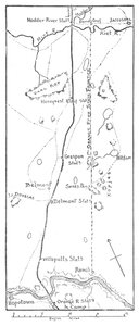 Lord Methuensin etenemislinja Modder-joelle, 1902 tekijältä Unbekannt