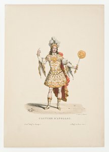 Ludvig XIV Apollona baletissa Thetiksen ja Peleuksen häät vuonna 1654 tekijältä Unbekannt