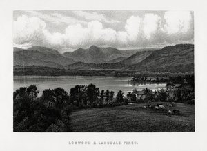 Lowwood ja Langdale Pikes, Lake District, Cumbria, 1896 tekijältä Unbekannt