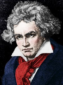 Ludwig van Beethoven 1770-1827, saksalainen säveltäjä ja pianisti, 1800-luku tekijältä Unbekannt