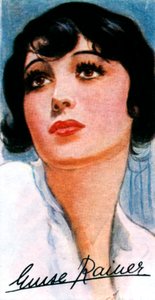 Luise Rainer, 1910-, kahdesti Oscar-palkittu elokuvanäyttelijä, 1900-luku tekijältä Unbekannt