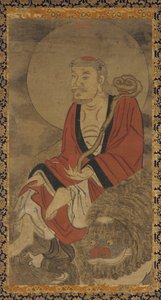 Luohan ja leijona, Ming-dynastia, 1368-1644. tekijältä Unbekannt