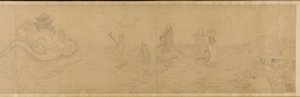 Luohanit ylittämässä merta, Ming-dynastia, 1400-1500-luku. tekijältä Unbekannt