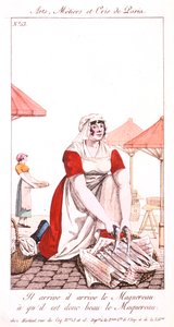 Makrillin myyjä, 1826 tekijältä Unbekannt