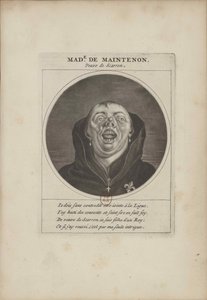 Madame de Maintenon munkina naamioitunut, noin 1690. tekijältä Unbekannt